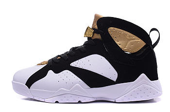 Air Jordan 7 Retro white black gold 725093-140
