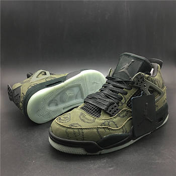 AIR JORDAN 4 RETRO BLACK-CLEAR GLOW 756395