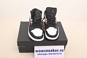 Air Jordan 1 Mid Black Chile Red White 554724-075 - 5