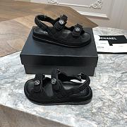 Chanel Sandals With Chain in Black - 6