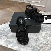 Chanel Sandals With Chain in Black - 4