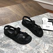 Chanel Sandals With Chain in Black - 2