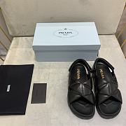 Prada Black Flat Sandals PR0012 - 6