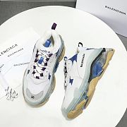 Balenciaga Triple S Clear Sole White Blue  - 5