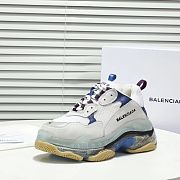 Balenciaga Triple S Clear Sole White Blue  - 3