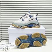 Balenciaga Triple S Clear Sole White Blue  - 2