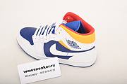 Air Jordan 1 Mid Royal Blue Laser Orange 554724 131 - 6