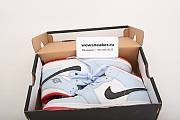 Air Jordan 1 Mid Half Blue Polka Dot Swoosh 555112-400  - 2