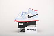 Air Jordan 1 Mid Half Blue Polka Dot Swoosh 555112-400  - 3