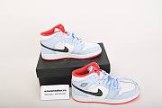 Air Jordan 1 Mid Half Blue Polka Dot Swoosh 555112-400  - 4