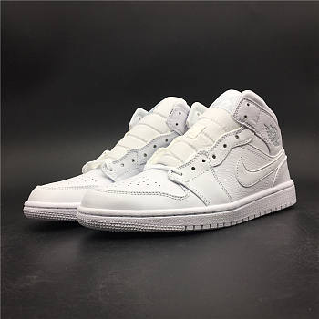 Nike Air Jordan 1 Mid Triple White (2018) 554724-109