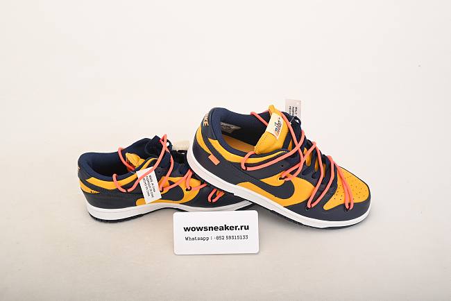 Nike Dunk Low Off-White University Gold Midnight Navy CT0856-700 - 1