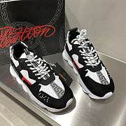 Versace Chain Reaction Trainers Black Red  - 2