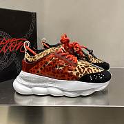 Versace Chain Reaction Trainers Red Leopard Pattern - 5