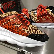 Versace Chain Reaction Trainers Red Leopard Pattern - 3