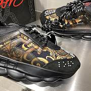 Versace Chain Reaction Trainers Black Pattern - 3