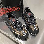 Versace Chain Reaction Trainers Black Pattern - 6