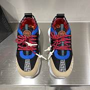 Versace Chain Reaction Trainers Black Blue  - 2