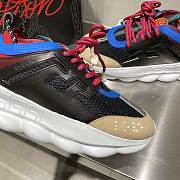 Versace Chain Reaction Trainers Black Blue  - 3
