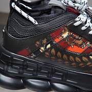 Versace Chain Reaction Trainers Black Orange Pattern - 5