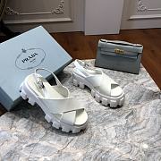 Prada Sandals White Monolith Padded Nappa - 4