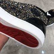 Christian Louboutin Lou Pik Pik Strass Orlato Flat High-Top Black - 2