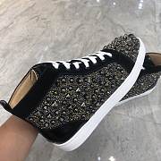 Christian Louboutin Lou Pik Pik Strass Orlato Flat High-Top Black - 5