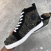 Christian Louboutin Lou Pik Pik Strass Orlato Flat High-Top Black - 6