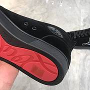 Christian Louboutin Navy Louis Strass Flat Black - 3