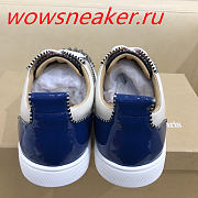 Christian Louboutin Louis Junior Spikes Orlato Flat Red Blue - 5