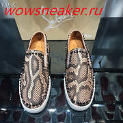 Christian Louboutin Pik Boat Mens Flat Python - 6
