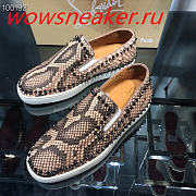 Christian Louboutin Pik Boat Mens Flat Python - 5