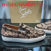 Christian Louboutin Pik Boat Mens Flat Python - 2