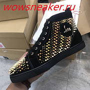 Christian Louboutin Lou Pik Pik Strass Orlato Flat High-Top Gold - 5