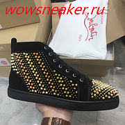 Christian Louboutin Lou Pik Pik Strass Orlato Flat High-Top Gold - 6