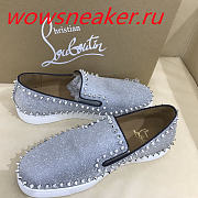 Christian Louboutin Pik Boat Mens Flat Grey - 3