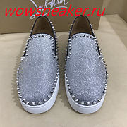 Christian Louboutin Pik Boat Mens Flat Grey - 5
