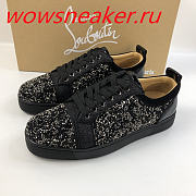 Christian Louboutin Louis Junior Strass Flat All Black - 3