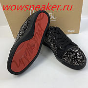 Christian Louboutin Louis Junior Strass Flat All Black - 2
