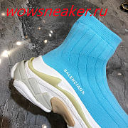 Balenciaga Speed Blue Mix Triple S White  - 4