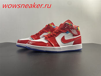 Air Jordan 1 Mid Barcelona Sweater Red Patent DC7294-600
