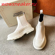 Alexander McQueen Tread Slick Boot Suede White - 5