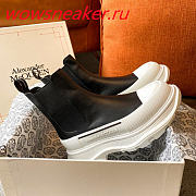 Alexander McQueen Tread Slick Boot Black and White  - 6