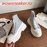 Alexander McQueen Tread Slick Boot Silver - 3