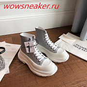 Alexander McQueen Tread Slick Boot Silver - 5