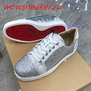 Christian Louboutin Louis Junior Strass Flat White  - 2