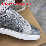 Christian Louboutin Louis Junior Strass Flat White  - 5