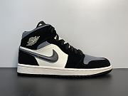 Air Jordan 1 Mid Satin Grey Toe 852542-011 - 5
