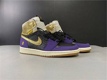 Union x Air Jordan 1 Kobe Black Gold Purple 555088-171