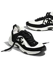 Chanel Black and White Fabric & Suede Calfskin G38033 Y55300 K2958 - 3